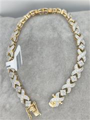 Silver-Diamond Bracelet 25 Diamonds .25 Carat T.W. 925 Silver 13.53g